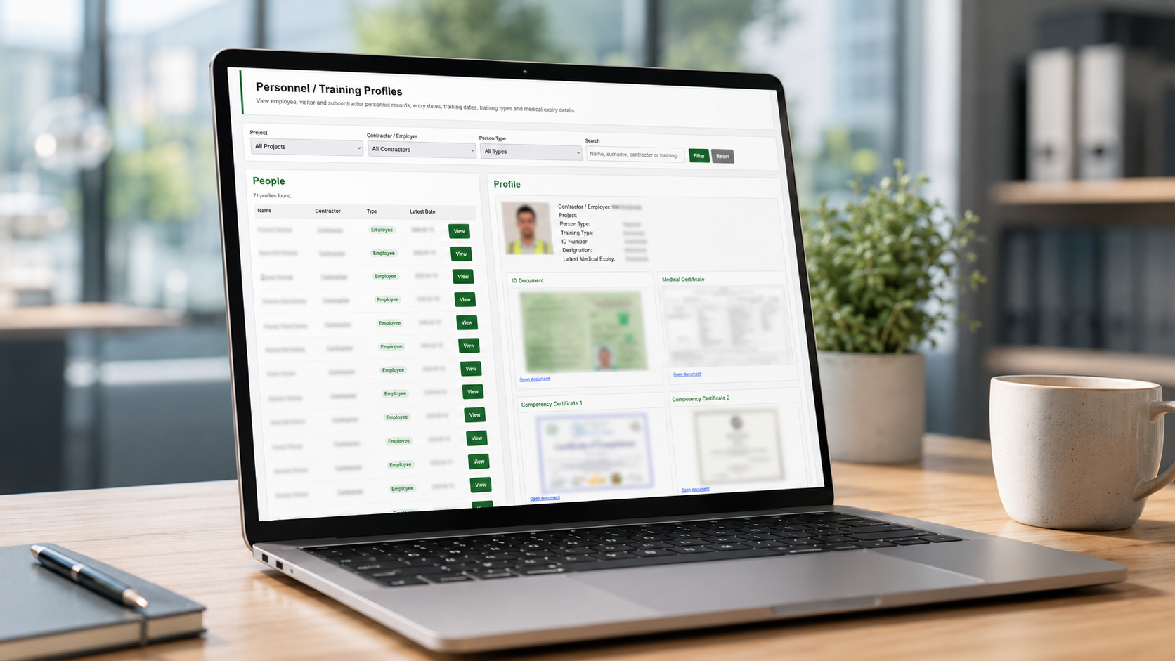 Training & Medical Records screenshot